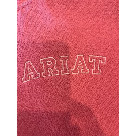 Ariat Sweatshirt Jacket Womens Sz Med Pink with logo long sleeves full zip - Picture 8 of 8